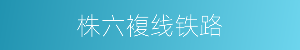 株六複线铁路的同义词
