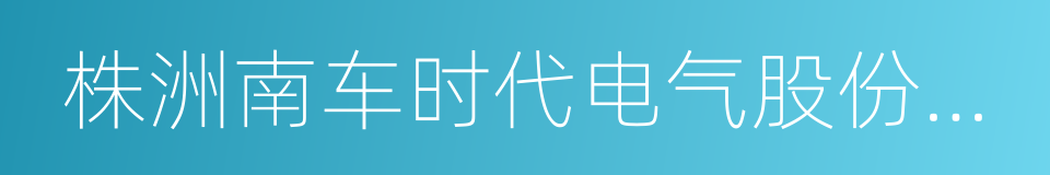 株洲南车时代电气股份有限公司的同义词