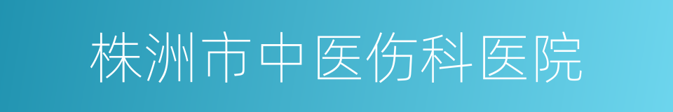 株洲市中医伤科医院的同义词