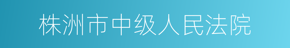 株洲市中级人民法院的同义词