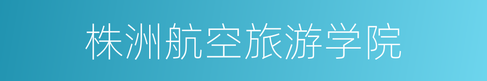 株洲航空旅游学院的同义词