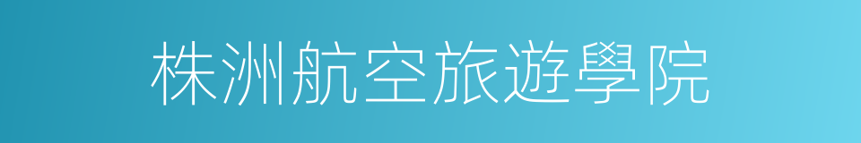 株洲航空旅遊學院的同義詞