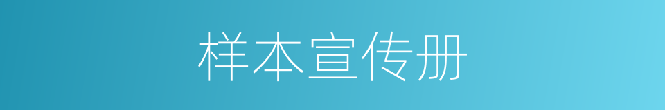 样本宣传册的同义词