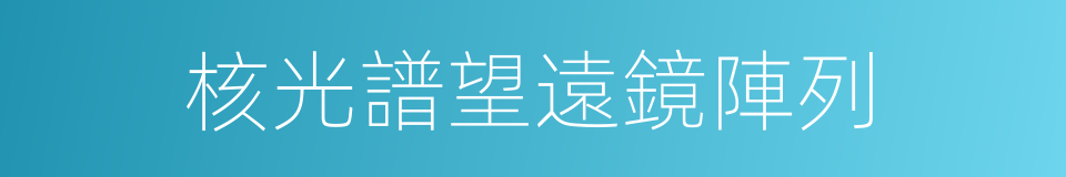 核光譜望遠鏡陣列的同義詞
