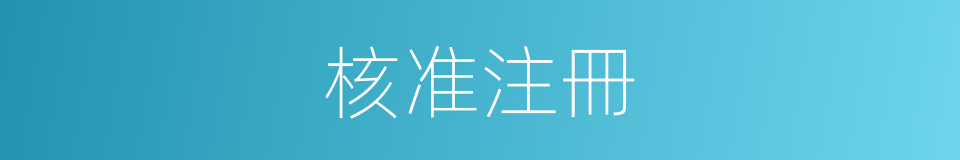 核准注冊的同義詞