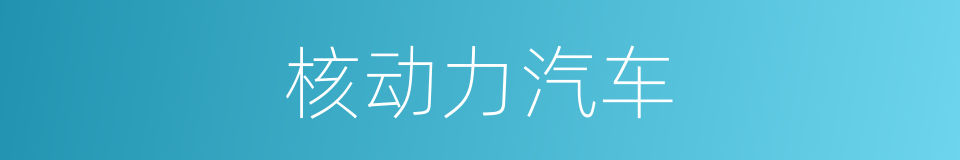 核动力汽车的同义词