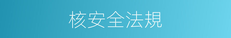 核安全法規的同義詞