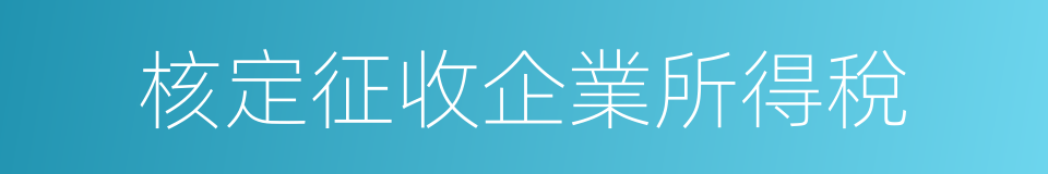 核定征收企業所得稅的同義詞