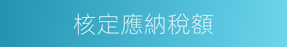 核定應納稅額的同義詞