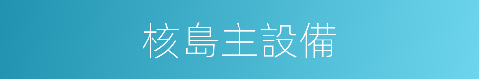 核島主設備的同義詞