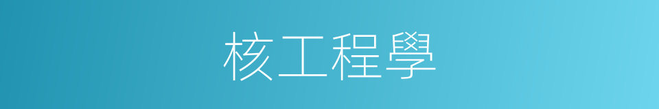 核工程學的同義詞