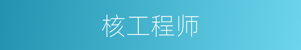 核工程师的同义词