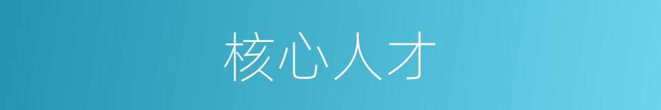 核心人才的同义词