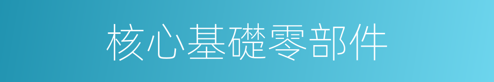 核心基礎零部件的同義詞