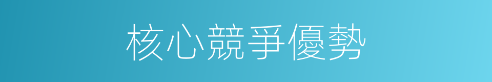 核心競爭優勢的同義詞