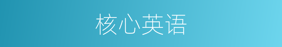 核心英语的同义词