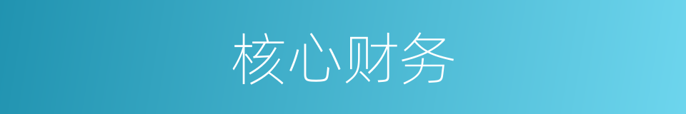 核心财务的同义词