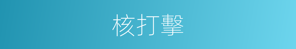 核打擊的同義詞