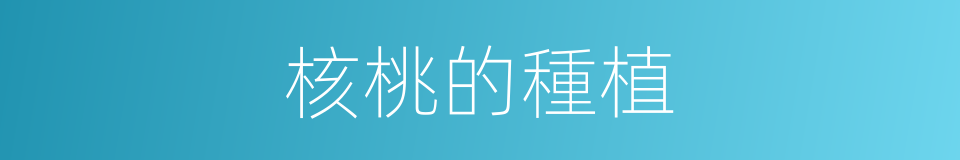 核桃的種植的同義詞