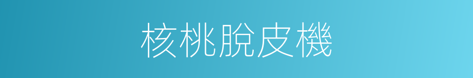 核桃脫皮機的同義詞