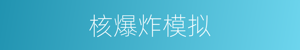核爆炸模拟的同义词