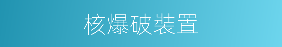 核爆破裝置的同義詞