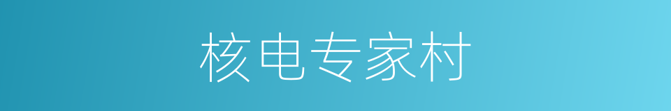 核电专家村的同义词