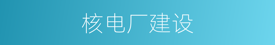 核电厂建设的同义词