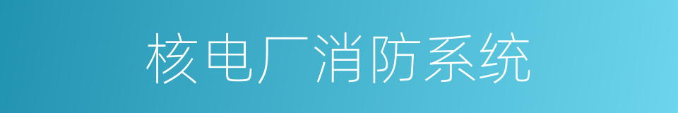核电厂消防系统的同义词