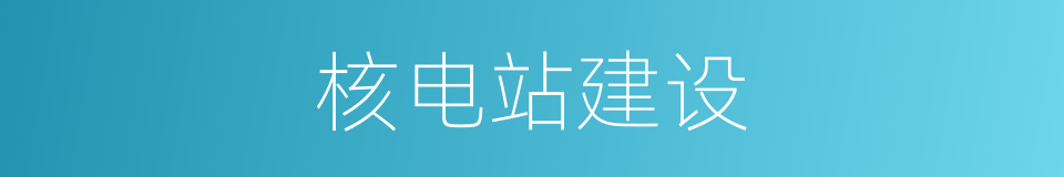 核电站建设的同义词