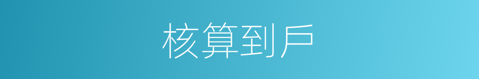 核算到戶的同義詞