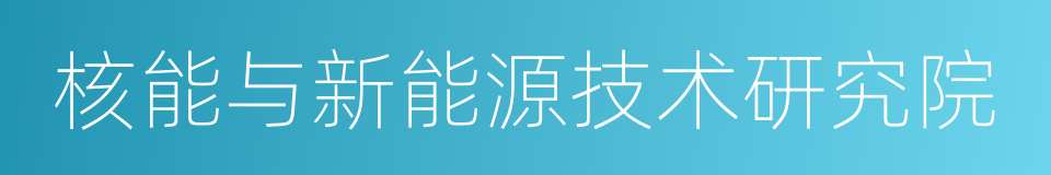 核能与新能源技术研究院的同义词