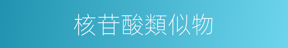 核苷酸類似物的同義詞