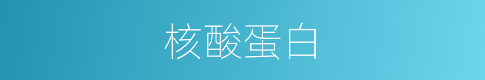 核酸蛋白的同义词