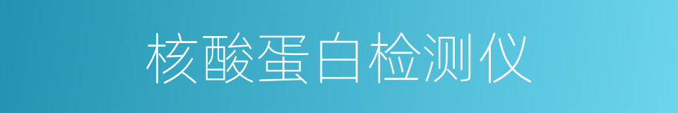 核酸蛋白检测仪的同义词
