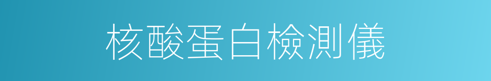 核酸蛋白檢測儀的同義詞
