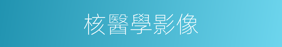 核醫學影像的同義詞