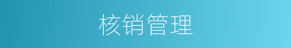 核销管理的同义词