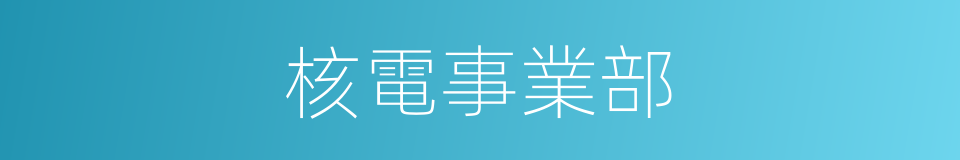 核電事業部的同義詞