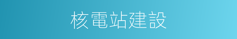 核電站建設的同義詞