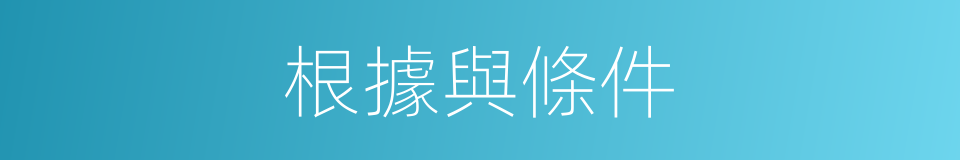 根據與條件的意思