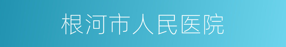 根河市人民医院的同义词