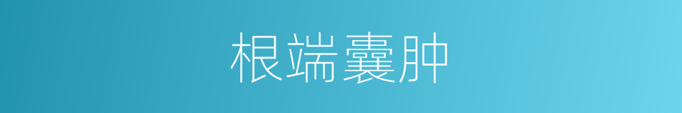 根端囊肿的同义词