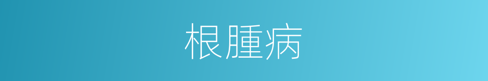 根腫病的同義詞