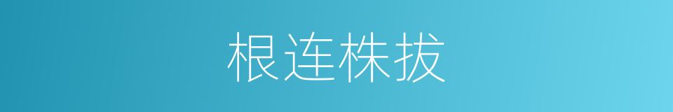根连株拔的意思