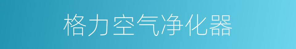 格力空气净化器的同义词