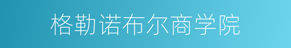 格勒诺布尔商学院的同义词