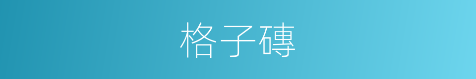 格子磚的同義詞