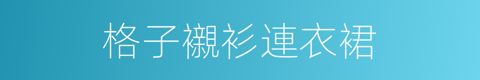 格子襯衫連衣裙的同義詞