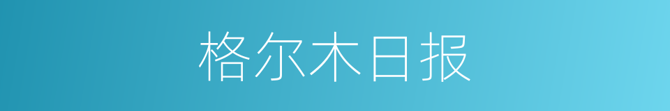 格尔木日报的同义词